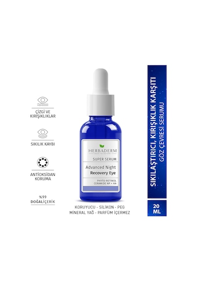 Herbaderm Super Serum  Göz Çevresi Gece Serumu 20 ML