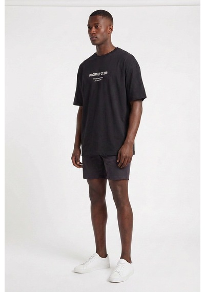 Blow Up Future Gen Club Oversize Erkek T-shirt 141236 Siyah