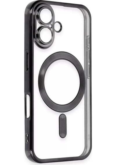 Newface  Apple  Uyumlu iPhone 16 Plus Kılıf Kross Magneticsafe Kapak - Siyah