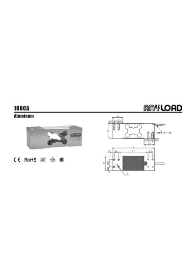108Ca 750 KG Loadcell-Yük Hücresi Sensör Zemıc L6G Muhadili