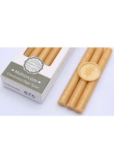 Mühür Mumu Çubuk 11mmx120mm 10lu Paket Model:675 SARI İNCİ MERCAN