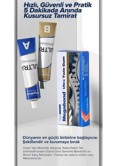 Megabond Çift Karışım Soğuk Kaynak Macun Yapıştırıcı 20Gr N11.3346