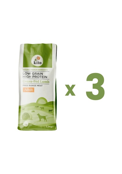 Kito Kuzu Etli Yetişkin Köpek Maması 3 x 2500 G