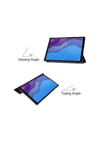 Lenovo Tab M10 Hd 2.nesil Tb-x306f Kılıf Smart Kapak Tablet Kılıfı + Ekran Koruyucu + Kalem Arka Kapak