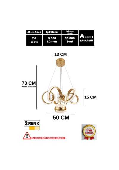 İthal Kasa Xl 3 Renk Kumandalı Led Avize Kıvrım Toplu Gold Kasa Ledli Salon & Oturma Odası Avizesi Altın - 874861909 Altın - 874861909 Altın İthal Kasa Xl 3 Renk Kumandalı Led Avize Kıvrım Toplu Gold Kasa Ledli Salon & Oturma Odası Avizesi Altın - 874861909 Altın - 874861909 Altın