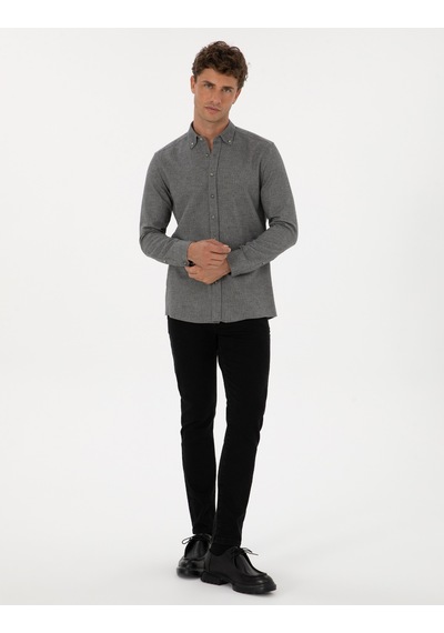 Pierre Cardin Erkek Gri Gömlek Desenli 50311562-vr024 Gri