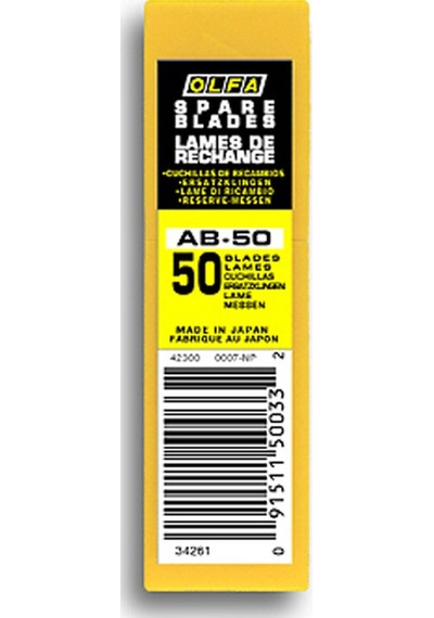 Olfa Ab-50 Standart Dar Maket Bıçağı Yedeği 50 Li