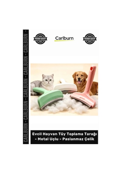 Özel Üretim Kedi Köpek Bakım Masaj Evcil Hayvan Tüy Toplama Tarağı Metal Uçlu Paslanmaz Çelik Çok Renkli