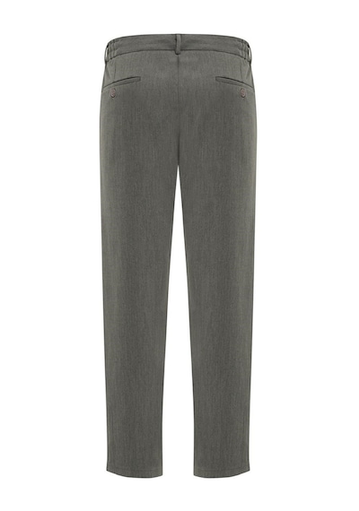 Plus Scorpion Erkek Bağcıklı Lastik Belli Slim Fit Kumaş Pantolon Rahat Kalıp, Günlük & Şık Kombin Pantolonu Antrasit