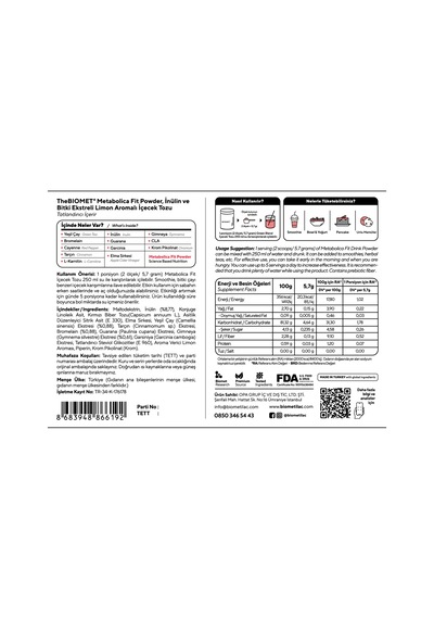 Bıomet Functional Metabolica Fit 182,4 G