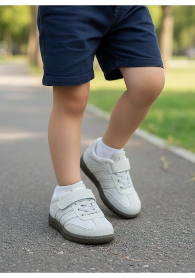 Vojo Sam Rahat Taban Cırtlı Şeritli Çocuk Spor Ayakkabı 267800001883 6 Gri Gri