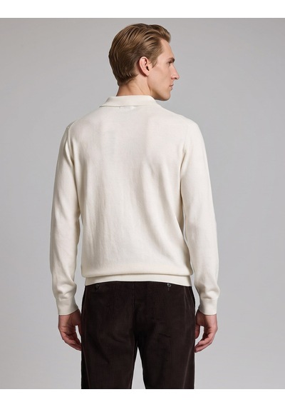 Pierre Cardin Ekru Slim Fit Fermuarlı Polo Yaka Basic Triko Kazak 50333917-vr019 Pierre Cardin Ekru Slim Fit Fermuarlı Polo Yaka Basic Triko Kazak 50333917-vr019