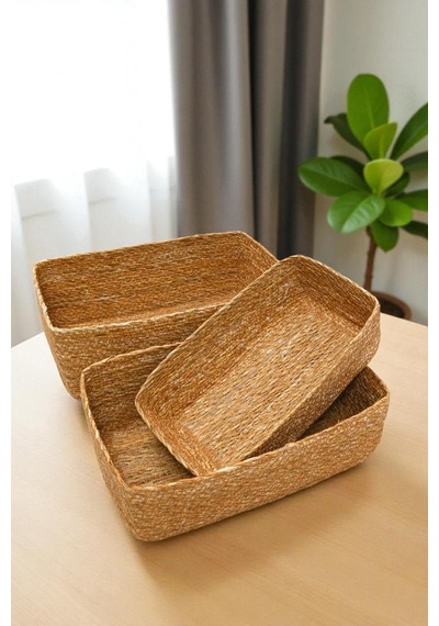 Digithome 3 Lü Naturel Organizer Sepet -pnl-ph39 S/3 Ahşap