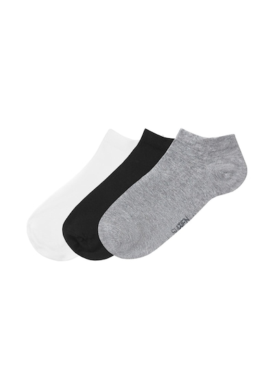 Suwen Erkek Basic 3lü Paket Çorap Sc1018778 Siyah - Beyaz - Gri