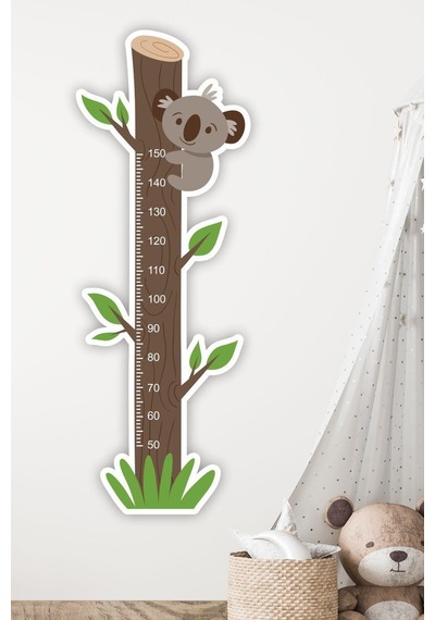 MSticker Sevimli Koala Çocuk Odası Boy Ölçer Duvar Sticker
