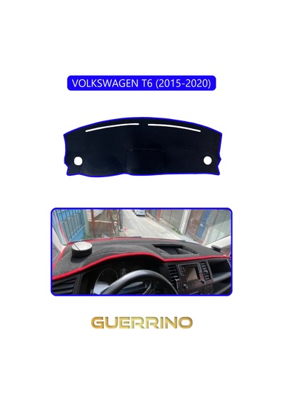 Volkswagen T6 2015-2020 Torpido Koruma Halısı Mavi Kenar