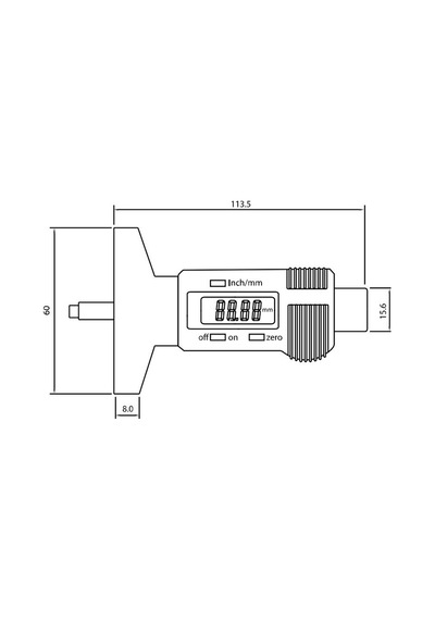 Fett 0-25,4mm Pld Dijital Diş Derinlik Kumpası