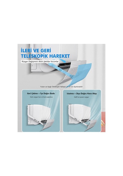 Evrensel Ayarlanabilir 8 Toz Filtreli Klima Aparatı Split Tipi Hava Yönlendirici Aparat - 877969677