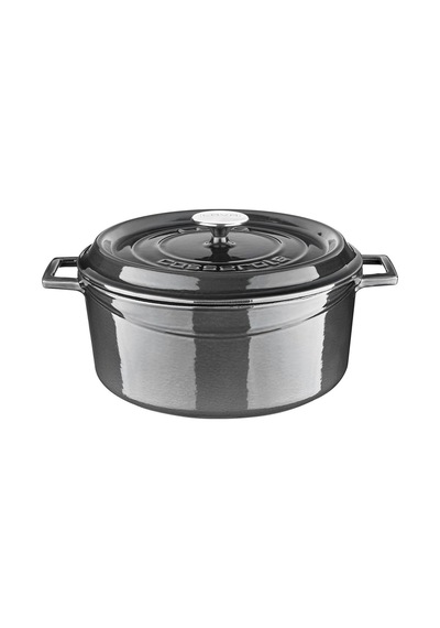 Lava Metal Premium Serisi - Döküm Yuvarlak Tencere, 28 Cm, Majolik Gri Genel
