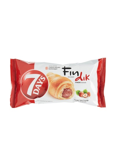 7 Days Fındıklı Kruvasan 60 G - Nefis Fındık Dolgulu Atıştırmalık 6'li Avantaj Paketi - 6 Adet Tarı