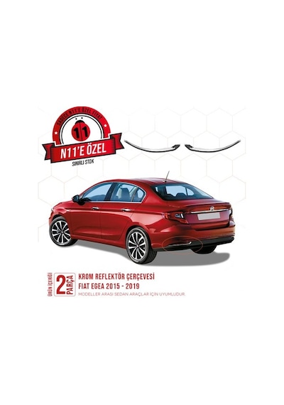 intakrom Fiat Egea Krom Reflektör Çerçevesi 2 Parça 2015 ve Üzeri - Sd N11.5710