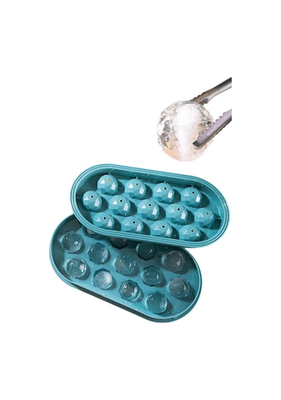 13 Bölmeli Kristal Şekil Kapaklı Plastik Buz Kalıbı Ice Cube Buz Kalıbı Buzluk Plastik Diğer