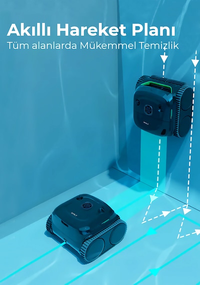 C2 - Pro 150m2 Havuzlar İçin Taban - Duvar Temizlik Robotu