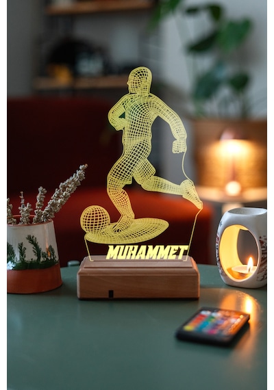Futbol Ve Futbolcu Sevenlere Hediye 3D Gece Lambası