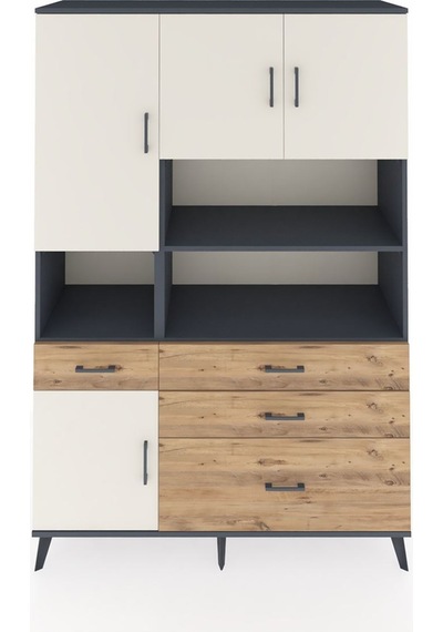 Hyperion Dolap 9 Raflı 4 Çekmeceli 4 Kapaklı 132x44x195 Antrasit-aytaşı/çam Aytası/atlas Çam - Antrasıt Hyperion Dolap 9 Raflı 4 Çekmeceli 4 Kapaklı 132x44x195 Antrasit-aytaşı/çam Aytası/atlas Çam - Antrasıt
