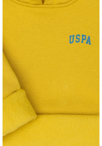 U.S. Polo Assn. Erkek Çocuk Sarı Basic Kapüşonlu Sweatshirt 50295161-VR094