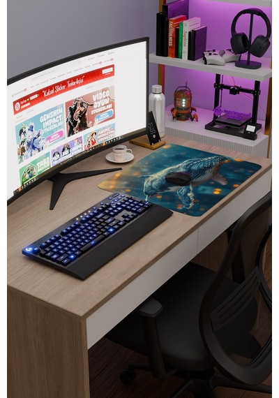 Orka Kaymaz Dikişli Kauçuk Oyuncu Mousepad V3 - 48x40 Xl Gaming Mouse Pad Fare Altlığı