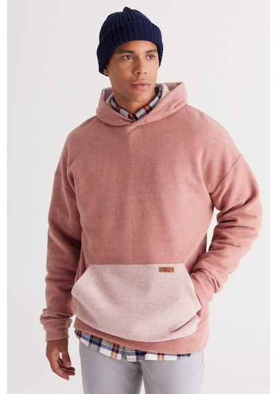 AC&Co / Altınyıldız Classics Erkek Gul Kurusu Melanj Oversize Bol Kesim Kapüşonlu Desenli Pamuklu Sweatshirt Gül Kurusu AC&Co / Altınyıldız Classics Erkek Gul Kurusu Melanj Oversize Bol Kesim Kapüşonlu Desenli Pamuklu Sweatshirt Gül Kurusu