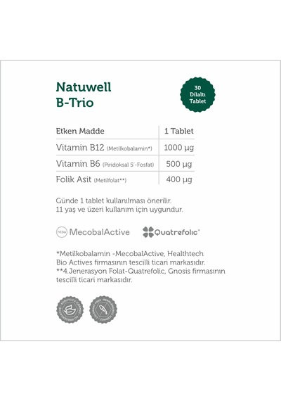 Natuwell B-trio Odt 30 Tb