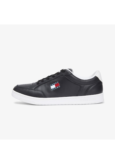 Tommy Hilfiger Cupsole Long Lace Leather Erkek Siyah Spor Ayakkabı Em0em01707 Siyah