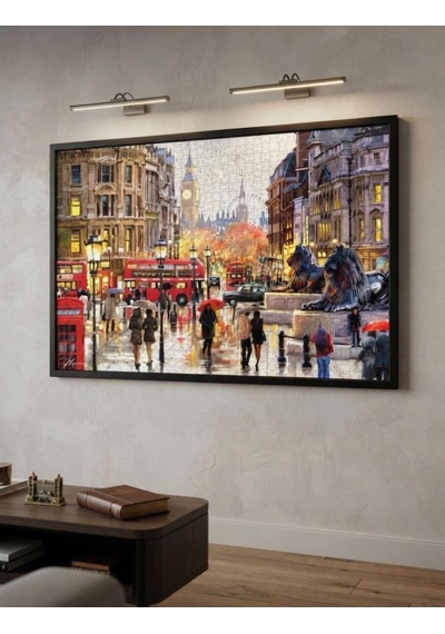 Londra Aslanı Ve Hayvanlar Alemi İkili Set - 1000 + 500 Parça İkili Puzzle Seti