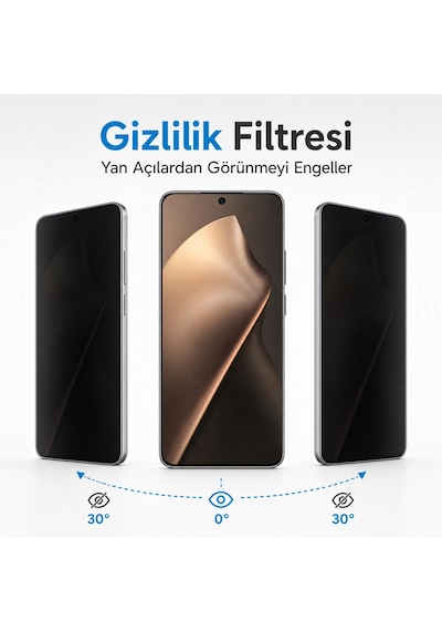Xiaomi 15t Pro Hayalet Ekran Koruyucu Gizlilik Filtresi