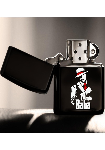 Bk Home Godfather Baba Tasarımlı Renkli Baskılı Benzinli Siyah Me N11.269