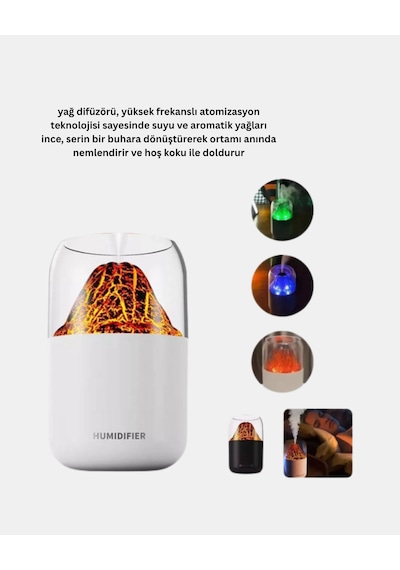 Ultrasonik Efektli Aromaterapi Difüzörü Usb Şarjlı Otomatik Kapanma Özellikli - 5000