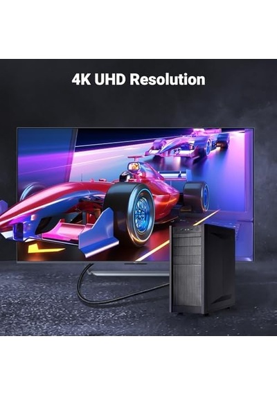 4k Displayport Hdmı Dönüştürücü Kablo, Siyah, 2 Metre