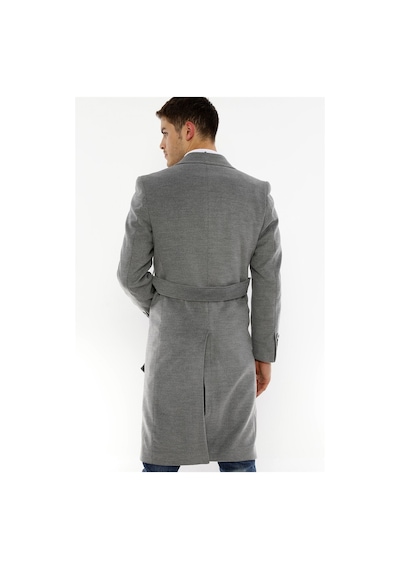 Plt8382 Dewberry Erkek Palto-Gri-Gri
