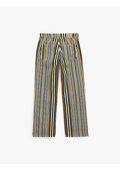 Koton Düğmeli Cepli Pamuklu Düşük Bel Düz Paça Çizgili Pantolon - Straight Fit Jean Kahverengi Çizgili 7wal40035mw Koton Düğmeli Cepli Pamuklu Düşük Bel Düz Paça Çizgili Pantolon - Straight Fit Jean Kahverengi Çizgili 7wal40035mw
