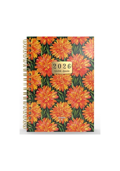 Spiralli 2026 Günlük Ajanda Flowers 7 Çok Renkli
