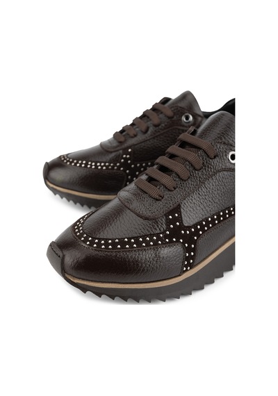 Tamer Tanca Kadın Hakiki Deri Kahverengi Sneakers & Spor Ayakkabı 1201 4031 Bn Ayk Sk26-27 Khv Fltr/suet