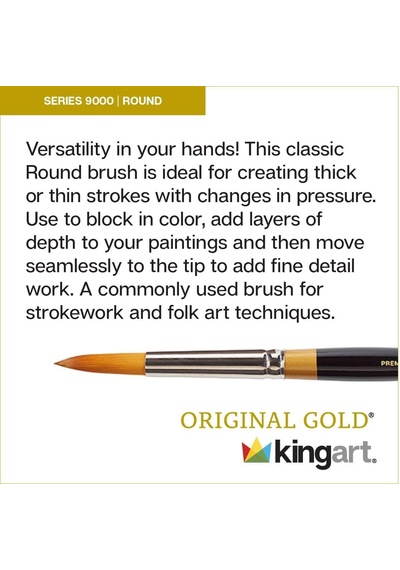 Lexroo Original Gold Paint Brush-round, Size: 12