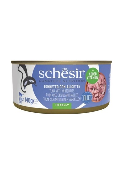Schesir Jöle İçinde Ton Ve Ringa Balıklı Yetişkin Kedi Konservesi 140 Gr