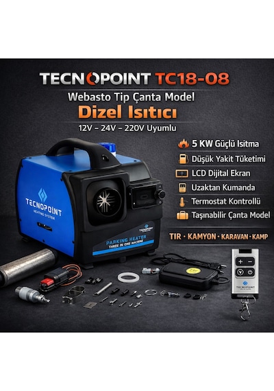 Çanta Tipi 12/24/220 Webasto Tip Dizel Isıtıcı