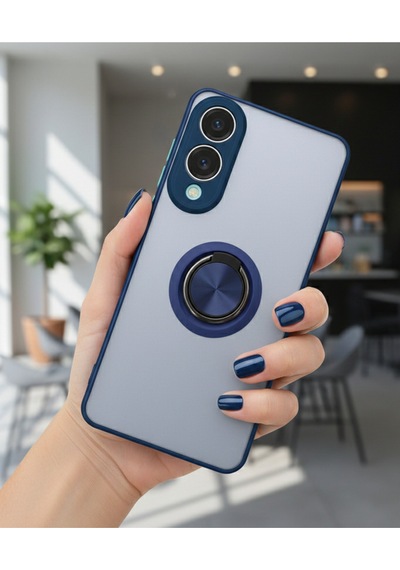 Samsung Galaxy S25 Edge İçin Kamera Korumalı Yüzüklü Kılıf - Leke Tutmaz Mat Ve Dayanıklı Yapı