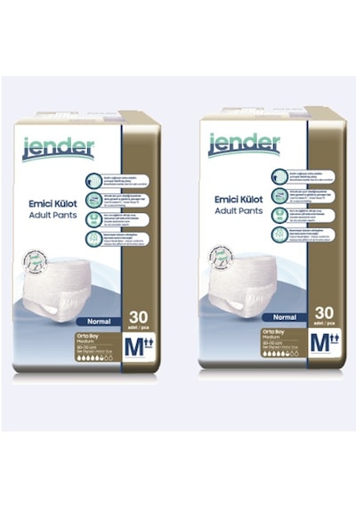 Jender Emici Külot Hasta Bezi M Beden 30'Lu x 2 60 Adet