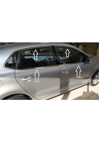 Vw Polo Cam Çerçevesi Çıtası Komple Set Krom 2009-2014 Arası