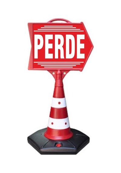 Perde Temalı Uyarı ve Yönlendirme Ok Dubası